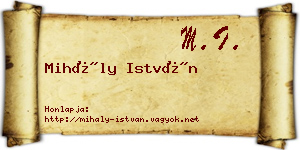 Mihály István névjegykártya