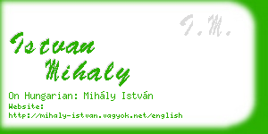 istvan mihaly business card
